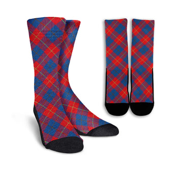 Blane Tartan Crew Socks Cross Style