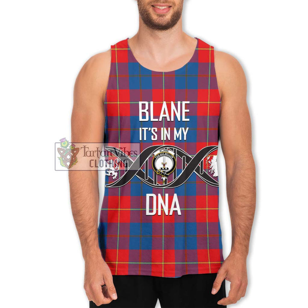 Blane Tartan Men's Tank Top with Family Crest DNA In Me Style Men - Tartanvibesclothing Shop