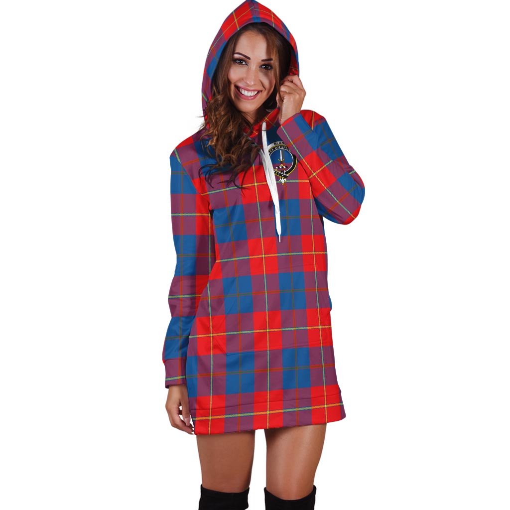 Blane Tartan Hoodie Dress with Family Crest - Tartan Vibes Clothing