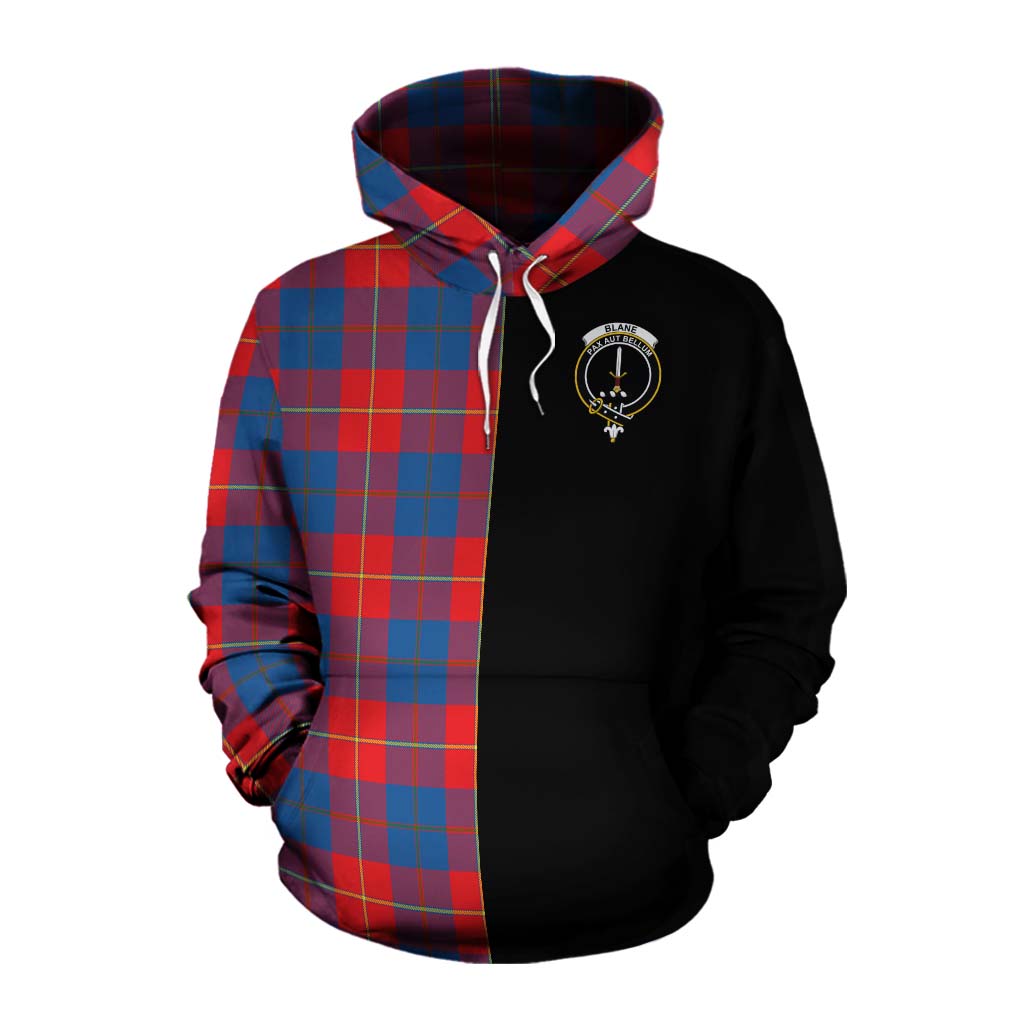 Tartan Vibes Clothing Blane Tartan Cotton Hoodie with Family Crest and Half Of Me Style