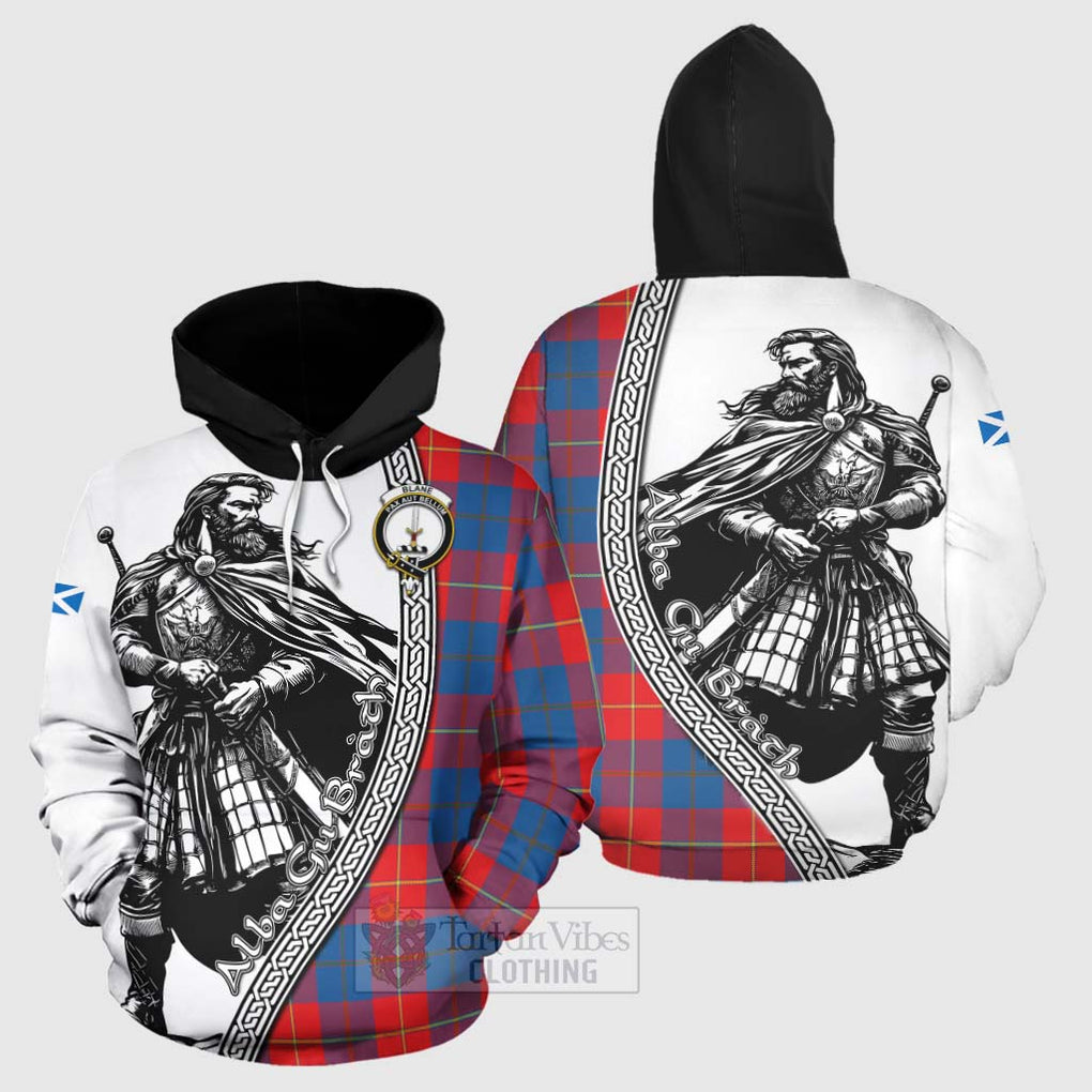 Tartan Vibes Clothing Blane Tartan Clan Crest Hoodie with Highlander Warrior Celtic Style