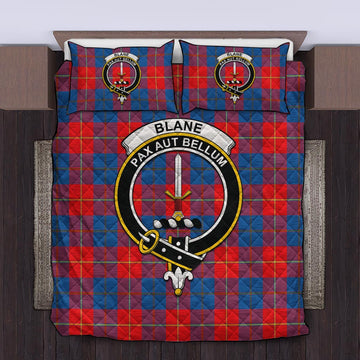 Blane Tartan Quilt Bed Set with Family Crest