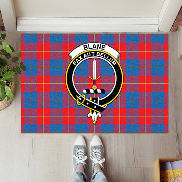 Blane Tartan Door Mat with Family Crest