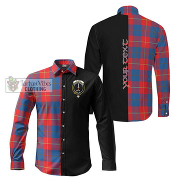 Blane Tartan Long Sleeve Button Shirt with Family Crest and Half Of Me Style