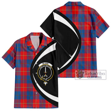 Blane Tartan Hawaiian Shirt with Family Crest Circle Style Kid - Tartan Vibes Clothing