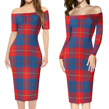 Blane Tartan Off Shoulder Lady Dress