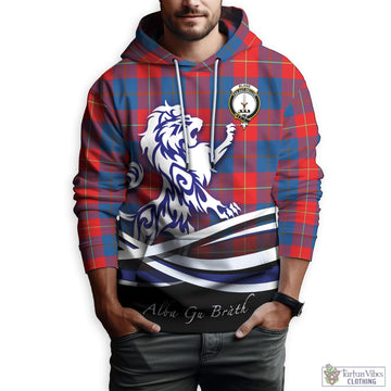 Blane Tartan Hoodie with Alba Gu Brath Regal Lion Emblem