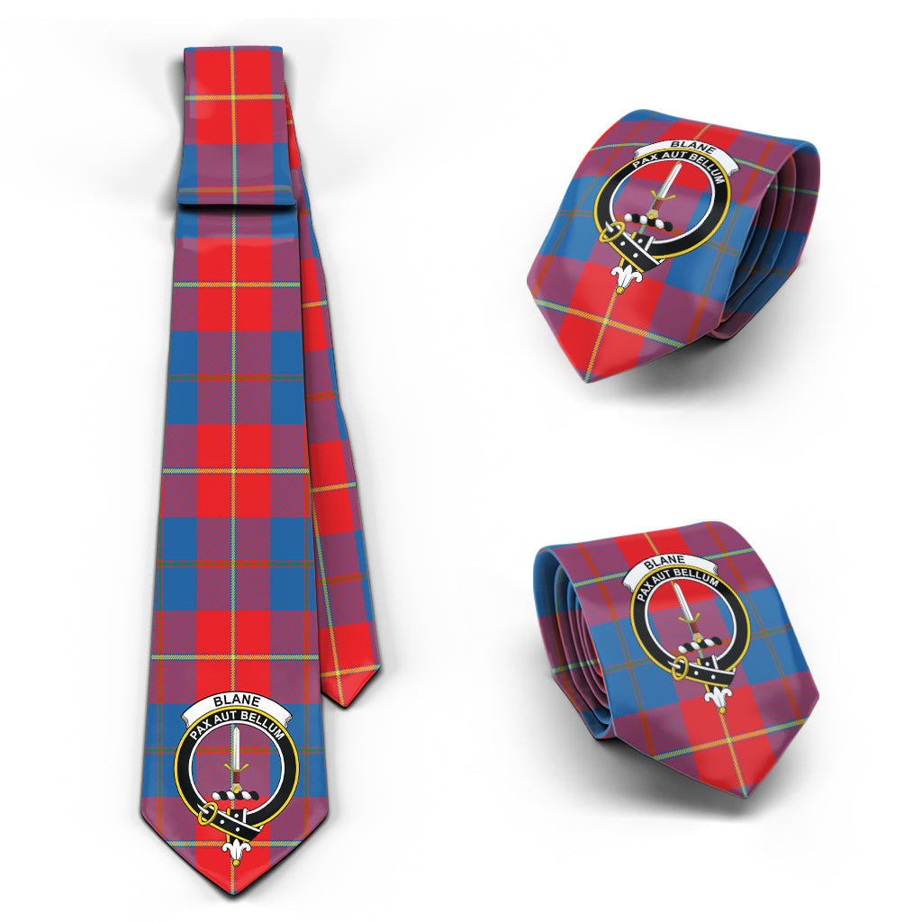 Blane Tartan Classic Necktie with Family Crest Necktie One Size - Tartan Vibes Clothing