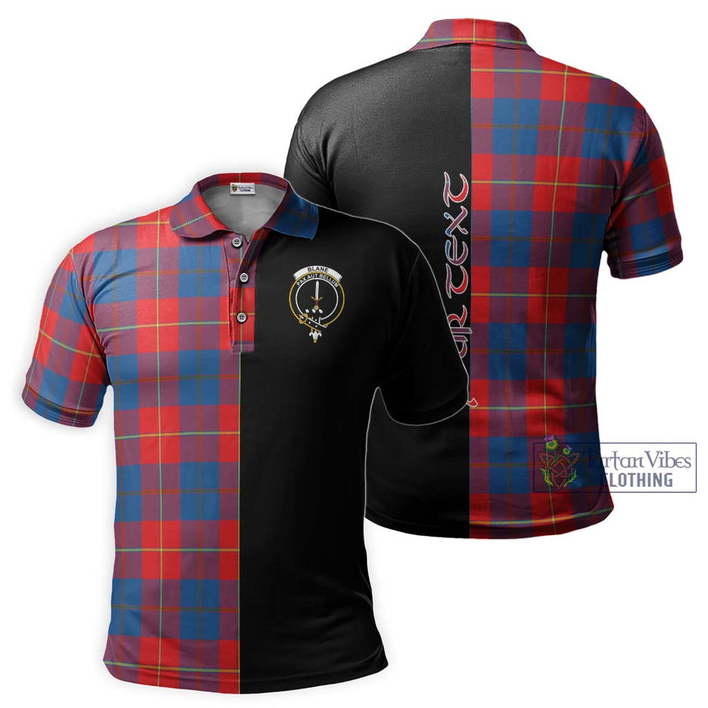 Blane Tartan Polo Shirt with Family Crest and Half Of Me Style Kid - Tartanvibesclothing Shop