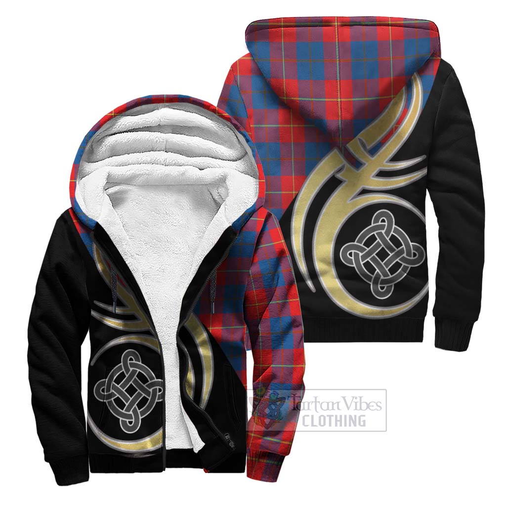 Blane Tartan Sherpa Hoodie with Family Crest and Celtic Symbol Style Unisex S - Tartan Vibes Clothing