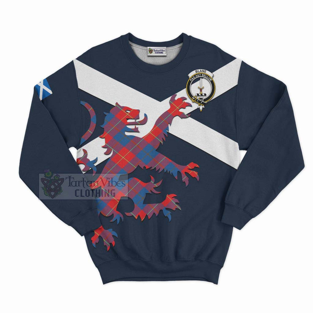 Tartan Vibes Clothing Blane Tartan Lion Rampant Sweatshirt – Proudly Display Your Heritage with Alba Gu Brath and Clan Name