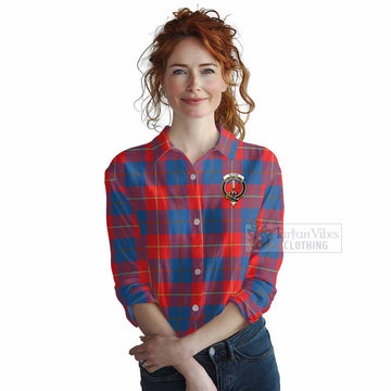 Blane Tartan Women's Casual Shirt with Family Crest DNA In Me Style