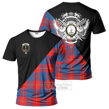 Blane Tartan T-Shirt with Family Crest and Military Logo Style