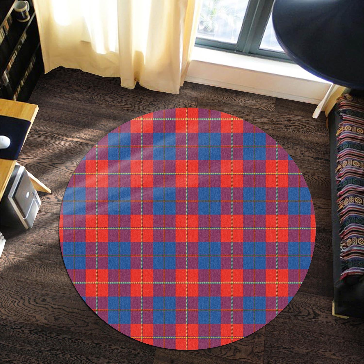 Blane Tartan Round Rug - Tartanvibesclothing