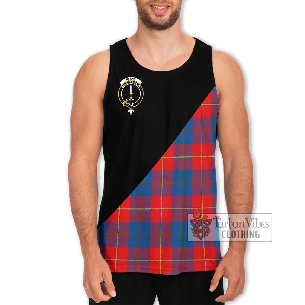 Blane Tartan Men's Tank Top with Family Crest and Military Logo Style Men - Tartanvibesclothing Shop