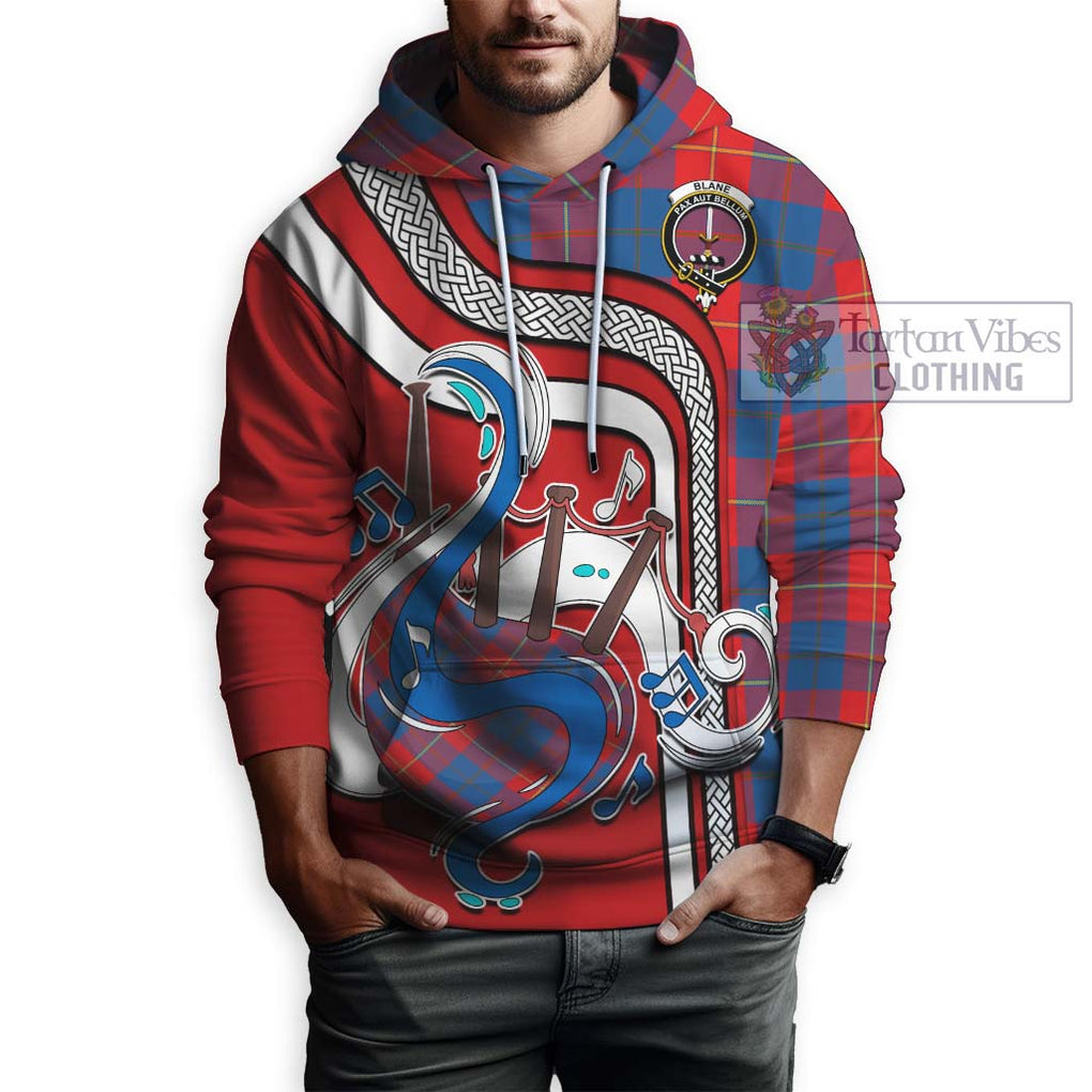 Blane Tartan Hoodie with Epic Bagpipe Style Zip Hoodie - Tartanvibesclothing Shop