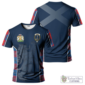 Blane Tartan T-Shirt with Family Crest and Lion Rampant Vibes Sport Style