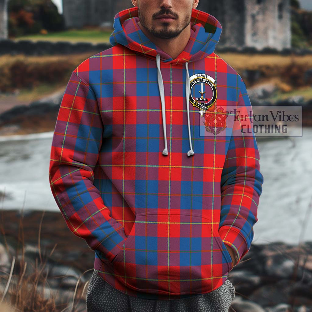 Blane Tartan Cotton Hoodie with Family Crest Pullover Hoodie XS - Tartan Vibes Clothing