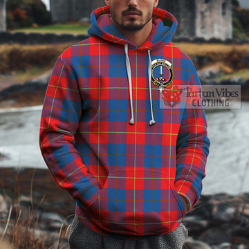 Blane Tartan Cotton Hoodie with Family Crest