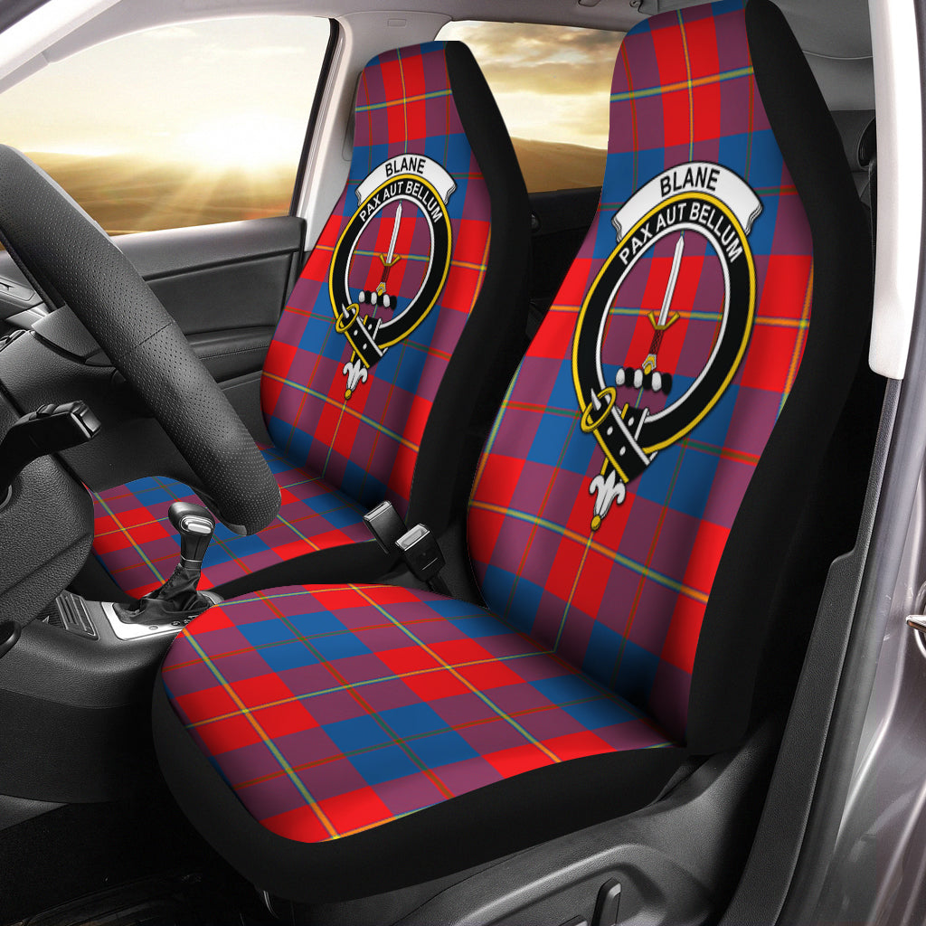 Blane Tartan Car Seat Cover with Family Crest One Size - Tartanvibesclothing