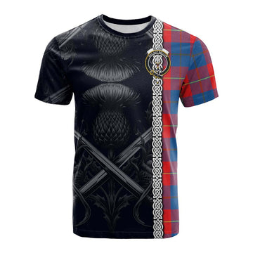 Blane Tartan Cotton T-shirt with Family Crest Cross Sword Thistle Celtic Vibes Kid's Shirt - Tartan Vibes Clothing
