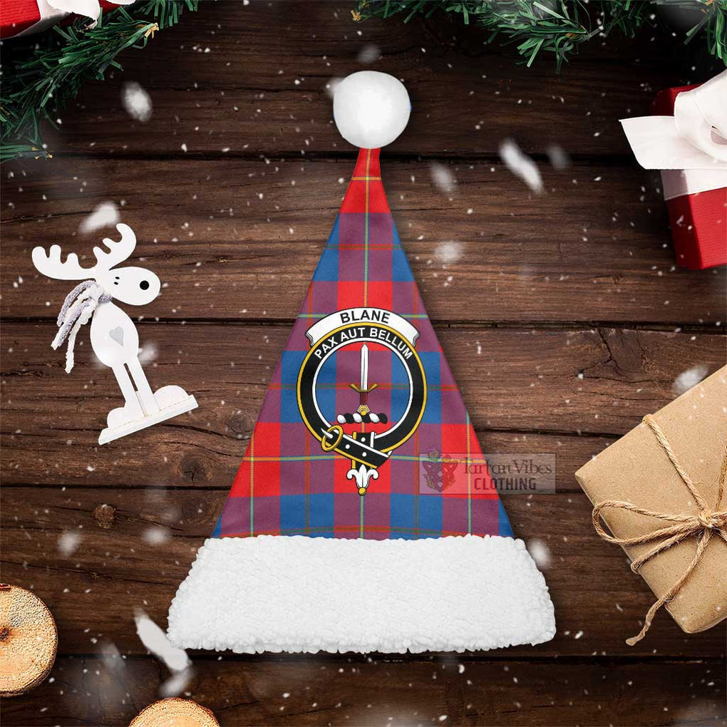 Tartan Vibes Clothing Blane Tartan Christmas Santa Hats with Family Crest