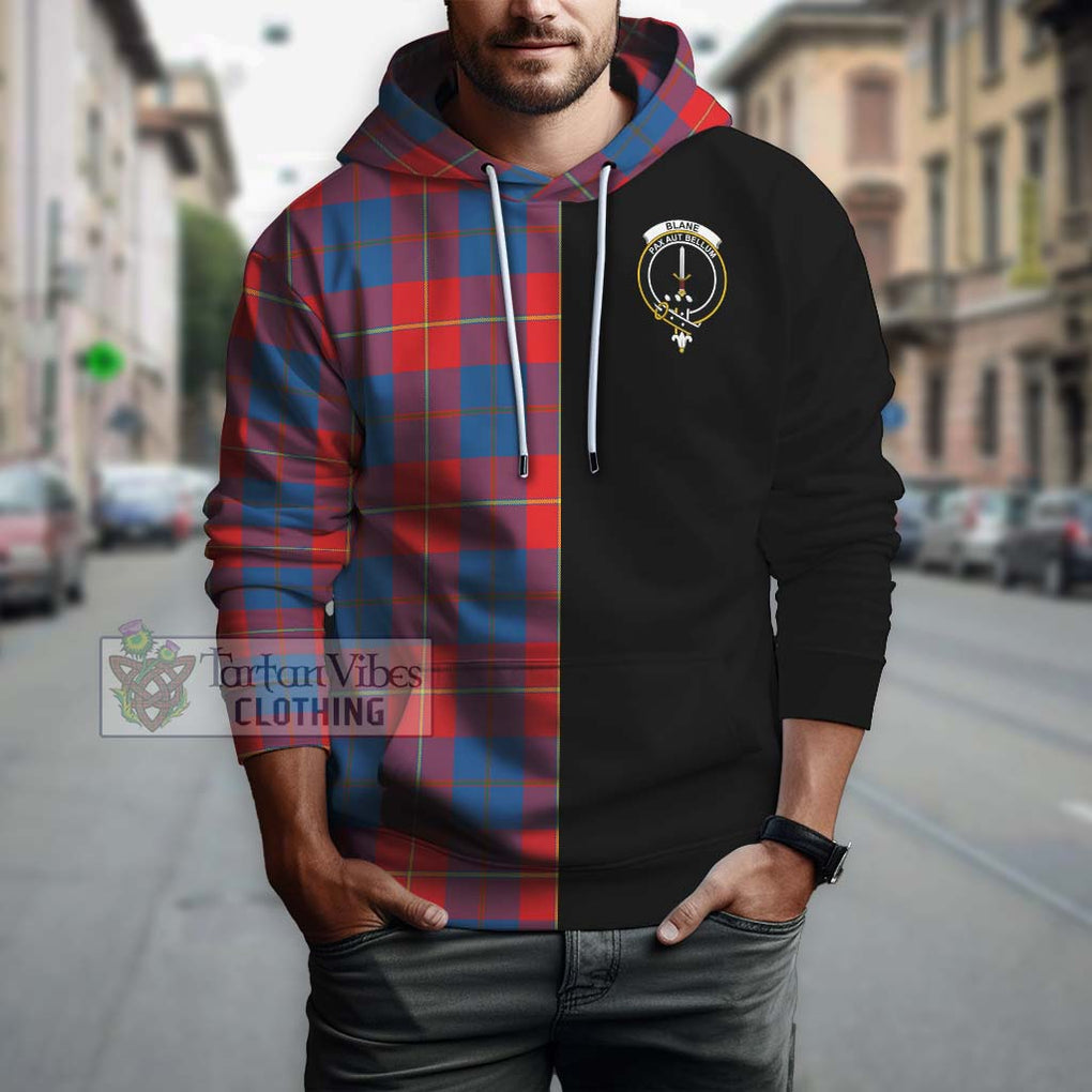 Blane Tartan Hoodie with Family Crest and Half Of Me Style Zip Hoodie - Tartanvibesclothing Shop