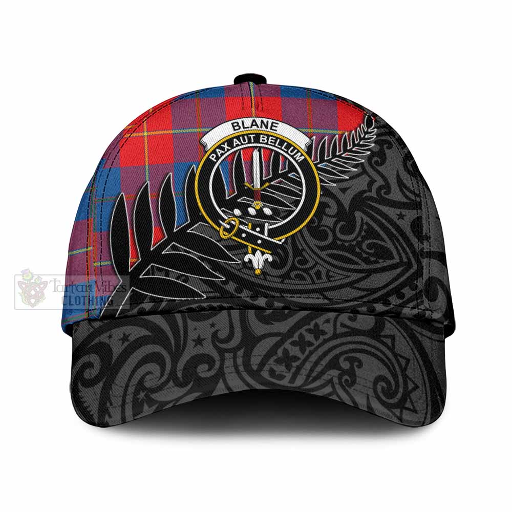 Tartan Vibes Clothing Blane Tartan Classic Cap with New Zealand Silver Fern Half Style