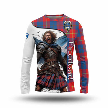 Blane Crest Tartan Long Sleeve T-Shirt Inspired by the Freedom of Scottish Warrior