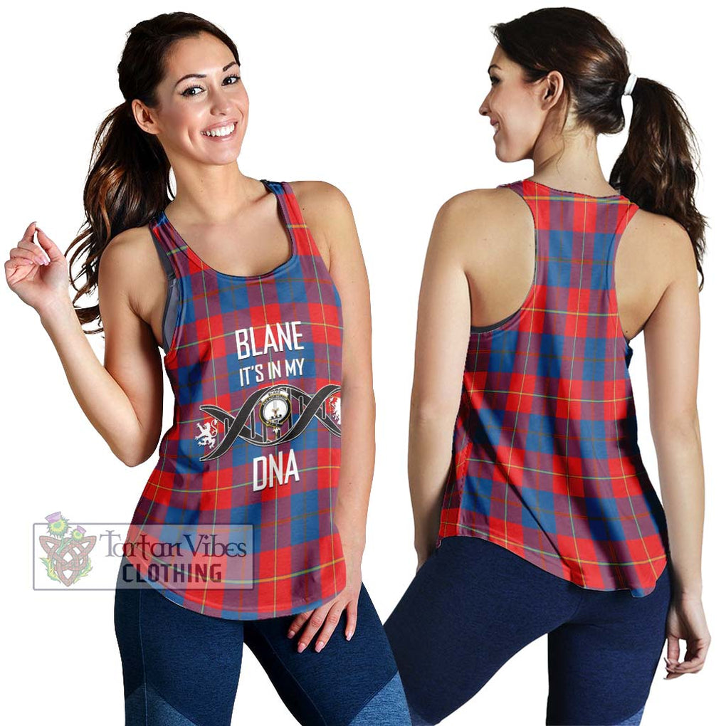 Blane Tartan Women's Racerback Tanks with Family Crest DNA In Me Style 4XL - Tartanvibesclothing Shop