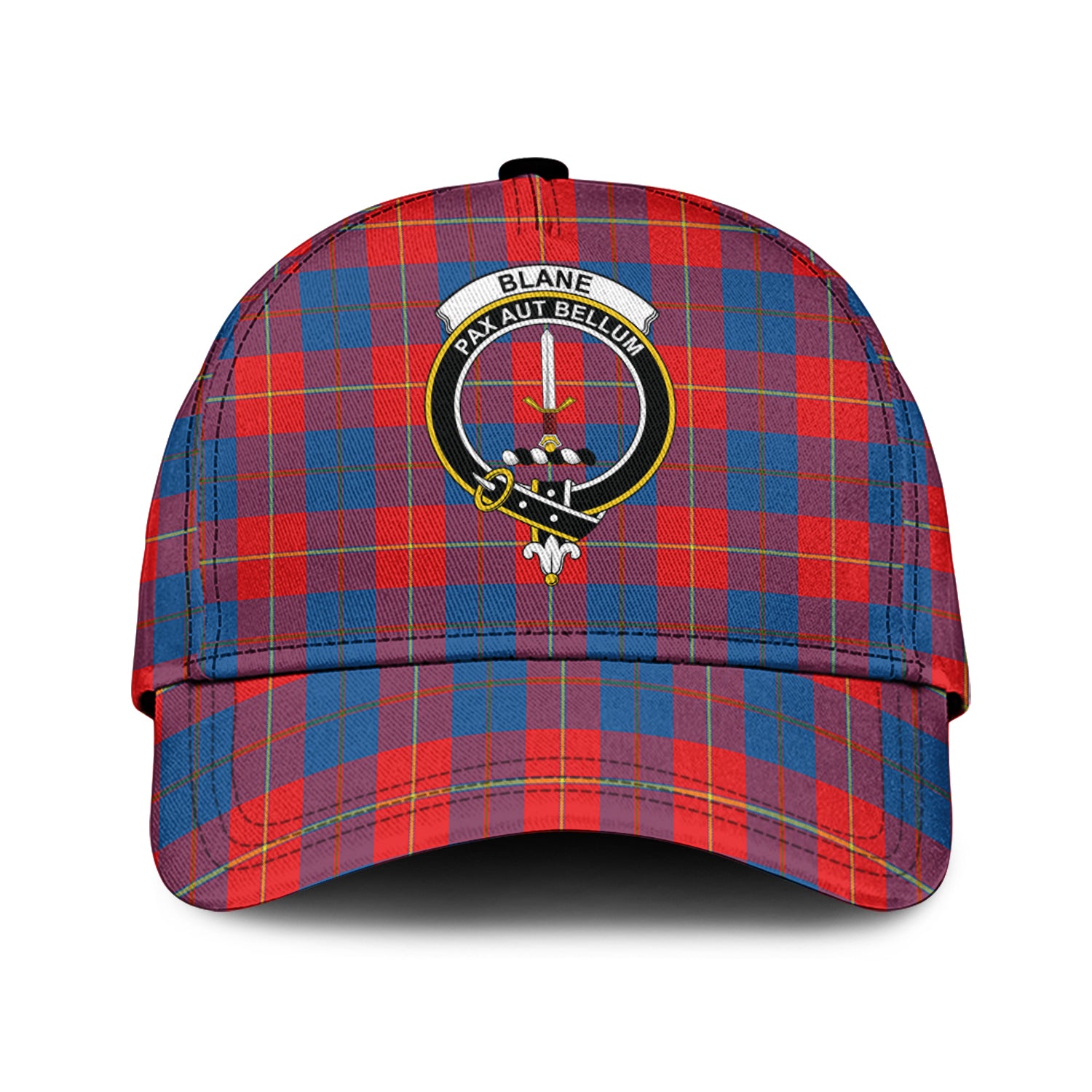 Blane Tartan Classic Cap with Family Crest Classic Cap Universal Fit - Tartan Vibes Clothing