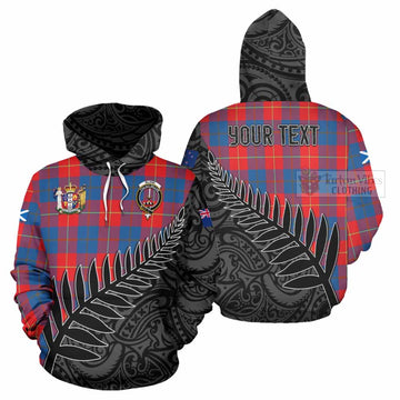 Blane Crest Tartan Hoodie with New Zealand Silver Fern Half Style