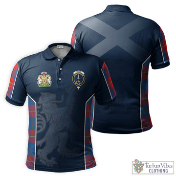 Blane Tartan Men's Polo Shirt with Family Crest and Lion Rampant Vibes Sport Style