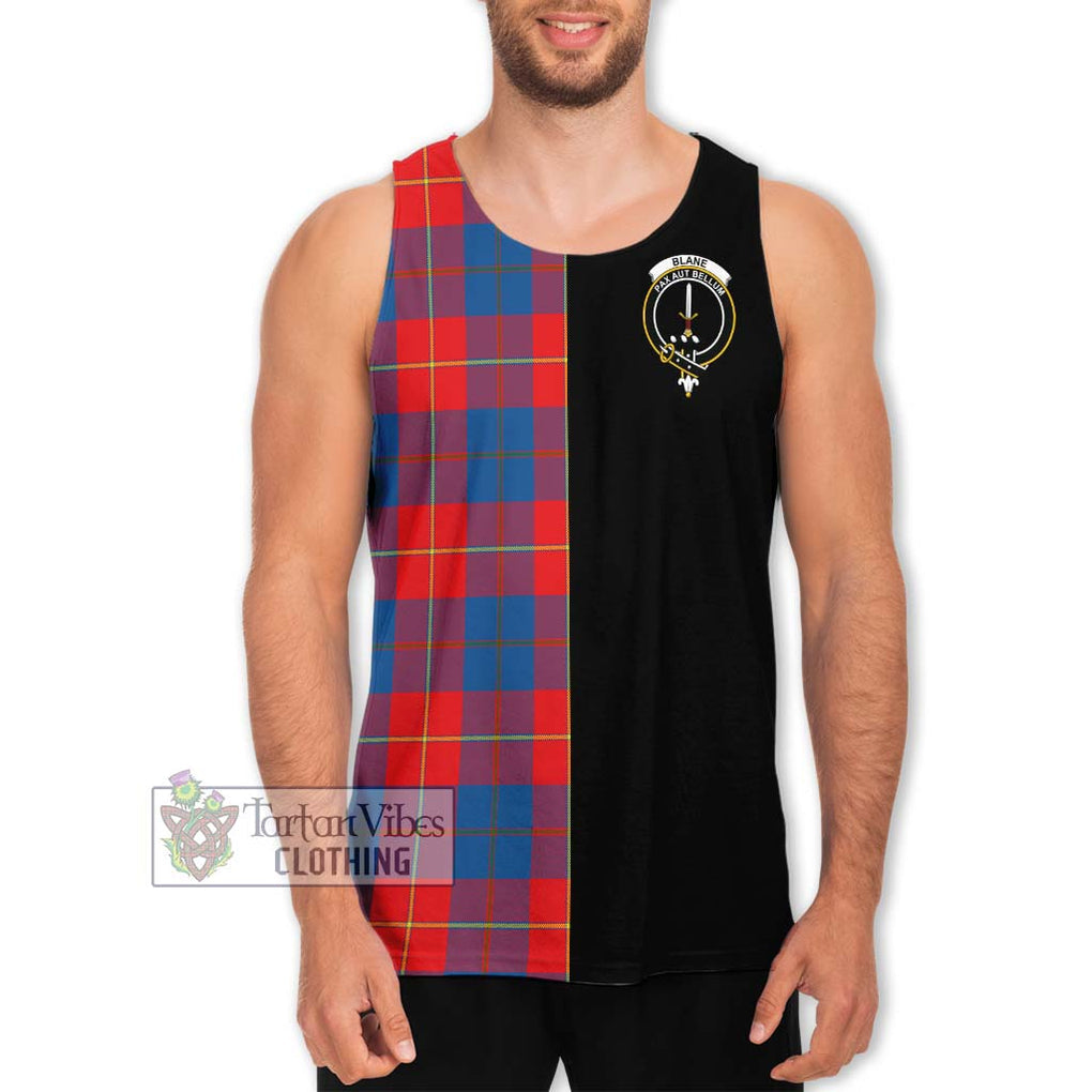 Blane Tartan Men's Tank Top with Family Crest and Half Of Me Style Men - Tartanvibesclothing Shop