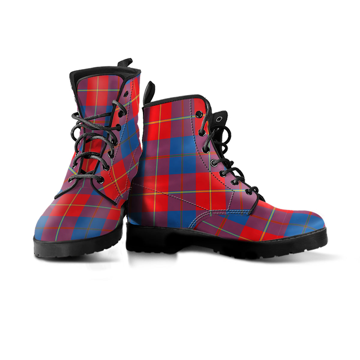 Blane Tartan Leather Boots Men' Boots - Tartan Vibes Clothing