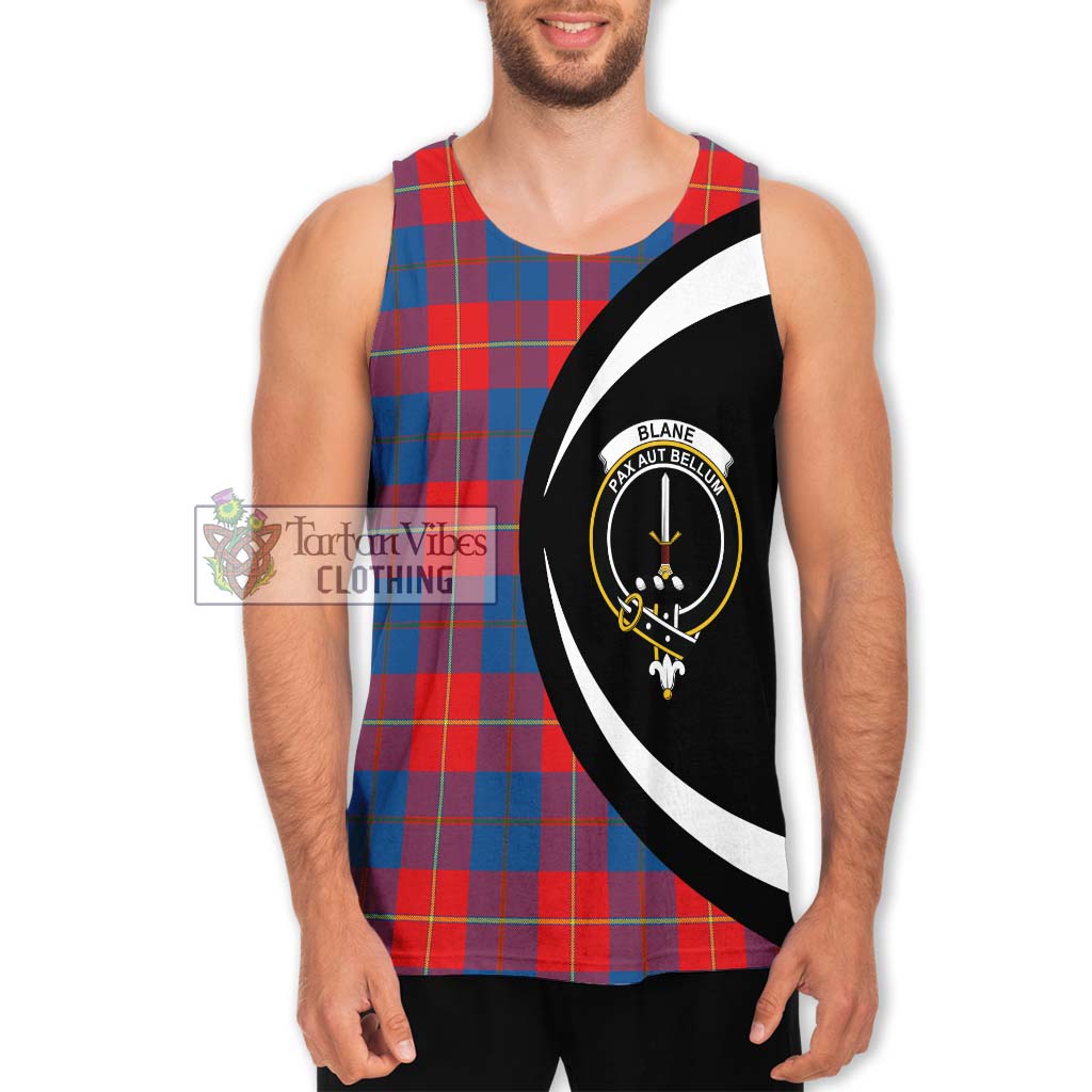 Blane Tartan Men's Tank Top with Family Crest Circle Style Men - Tartan Vibes Clothing