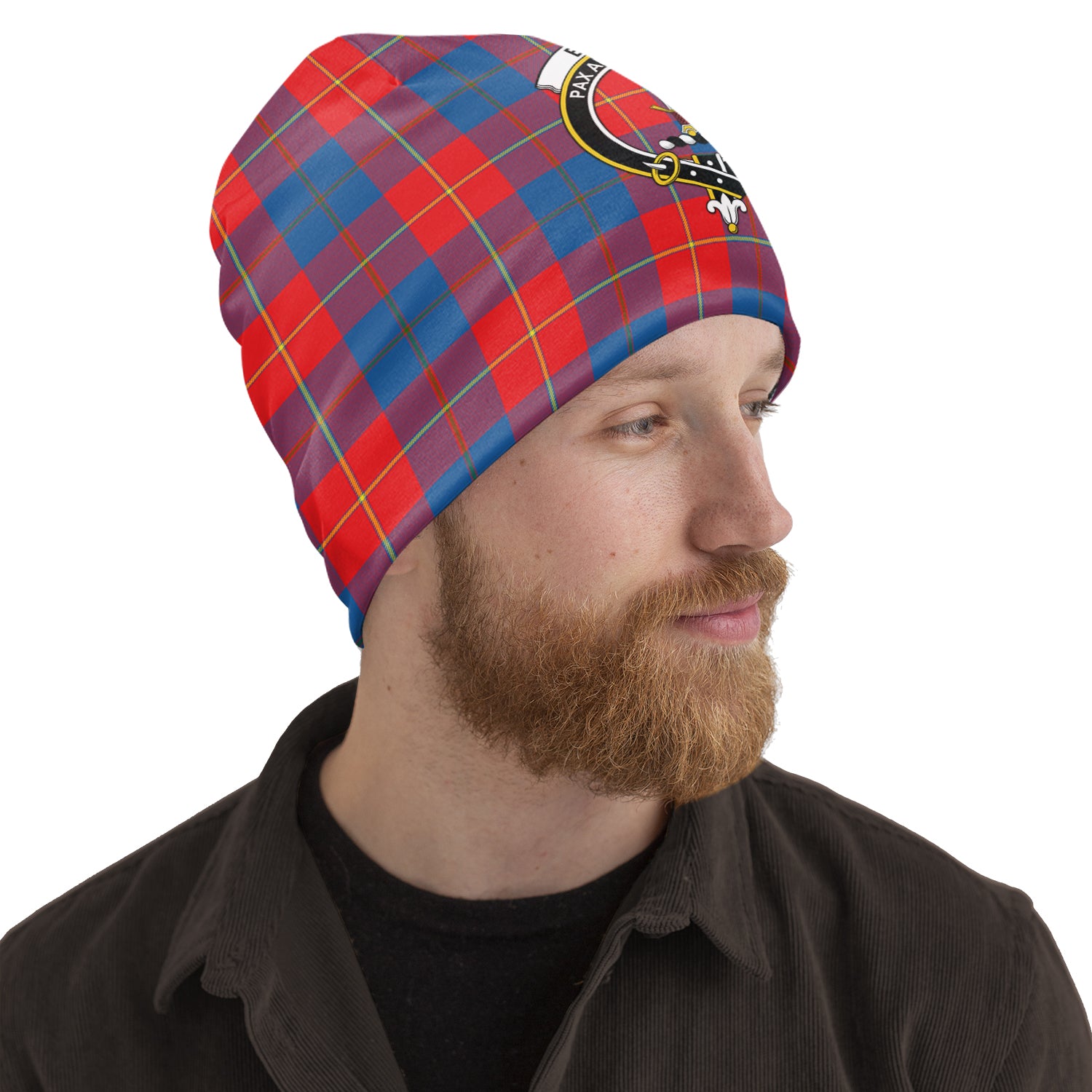Blane Tartan Beanies Hat with Family Crest One Size 22 inches 15.5 inches - Tartanvibesclothing