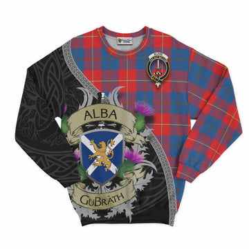 Blane Tartan Family Crest Sweatshirt Lion Rampant Royal Thistle Shield Celtic Inspired Unisex - Tartan Vibes Clothing