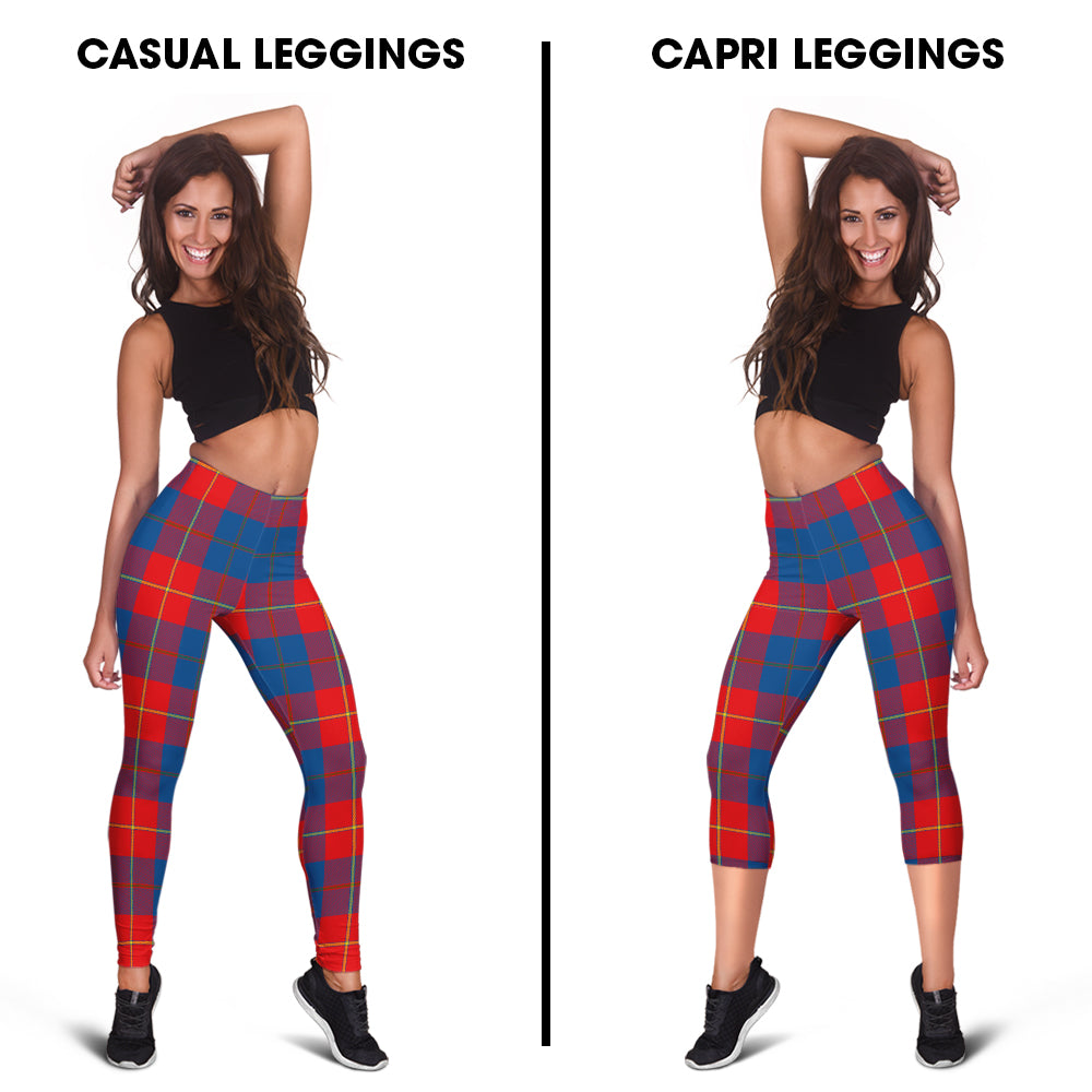 Blane Tartan Womens Leggings Capri Leggings - Tartan Vibes Clothing