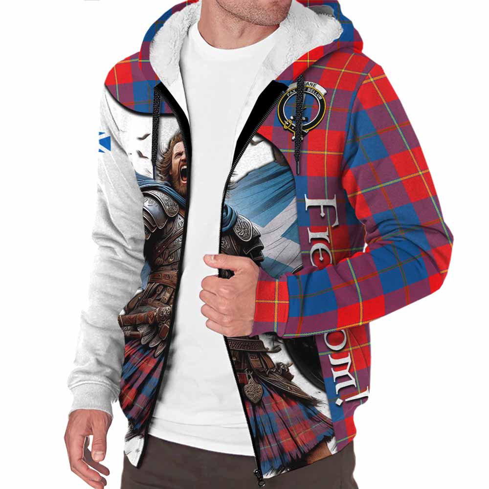 Tartan Vibes Clothing Blane Crest Tartan Sherpa Hoodie Inspired by the Freedom of Scottish Warrior