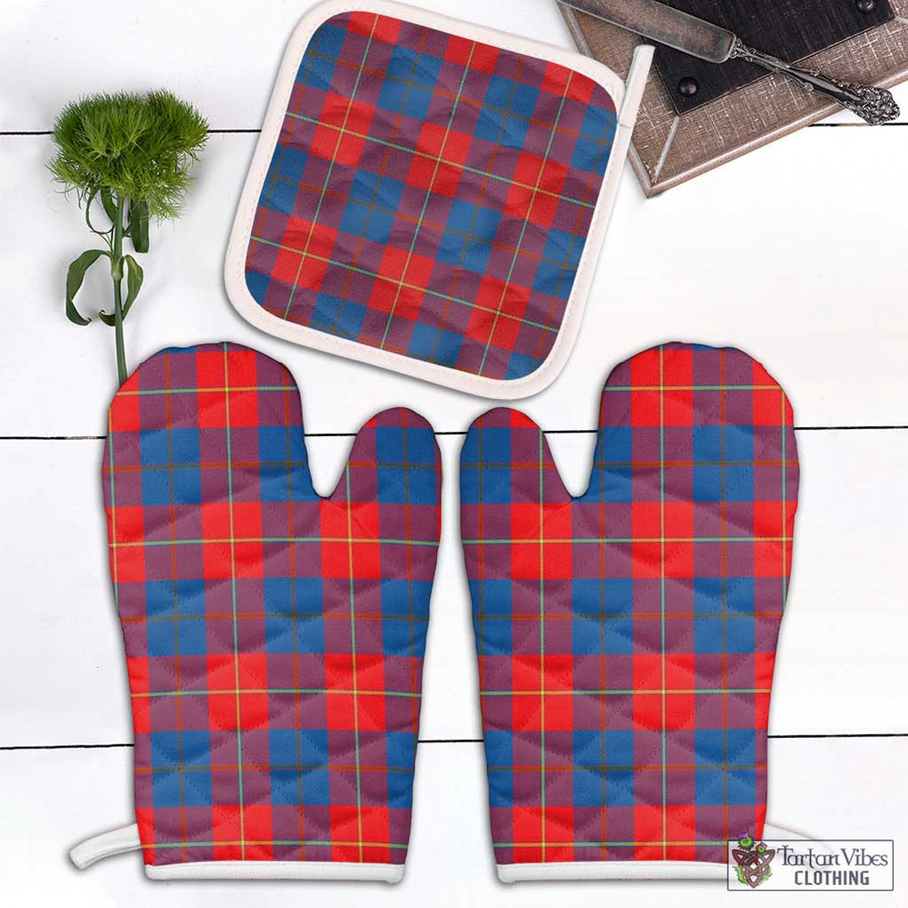 Blane Tartan Combo Oven Mitt & Pot-Holder Combo 1 Oven Mitt & 1 Pot-Holder White - Tartan Vibes Clothing