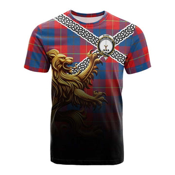 Blane Crest Tartan Cotton T-shirt with Golden Lion Emblem Celtic Style Kid's Shirt - Tartan Vibes Clothing