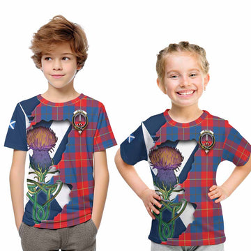 Blane Tartan Family Crest Kid T-Shirt Scottish Thistle Celtic Inspired Youth XL Size14 - Tartan Vibes Clothing