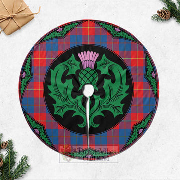 Blane Tartan Christmas Tree Skirt Scottish Thistle Style