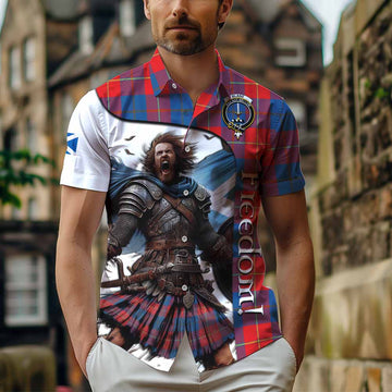 Blane Crest Tartan Short Sleeve Button Shirt Inspired by the Freedom of Scottish Warrior