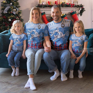 Blane Clan Christmas T-Shirt Celtic Reindeer Style Kid's Shirt - Tartan Vibes Clothing