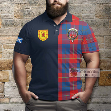 Blane Tartan Polo Shirt Alba with Scottish Lion Royal Arm Half Style