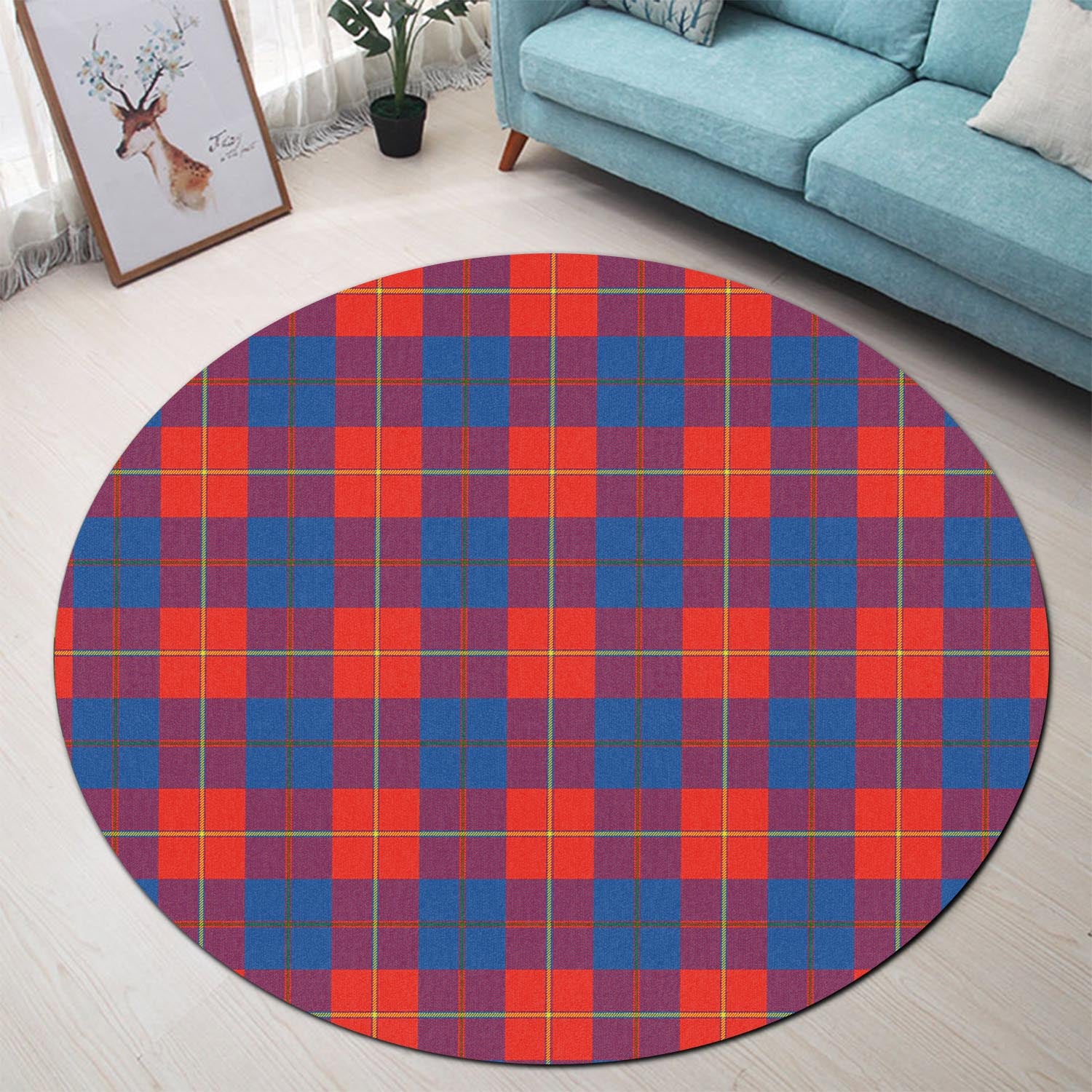 Blane Tartan Round Rug - Tartanvibesclothing