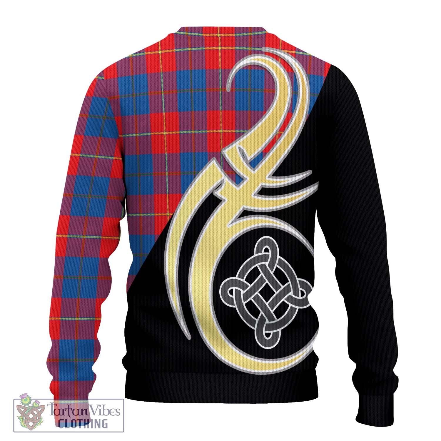 Blane Tartan Knitted Sweater with Family Crest and Celtic Symbol Style - Tartan Vibes Clothing