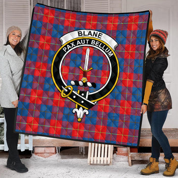 Blane Tartan Quilt with Family Crest